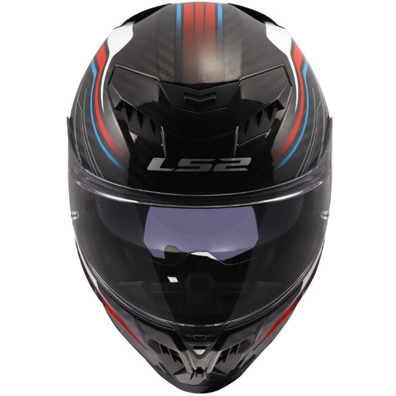 Κράνος μοτοσικλέτας full-face LS2 FF807 Dragon Subic λευκό-μπλε-κόκκινο