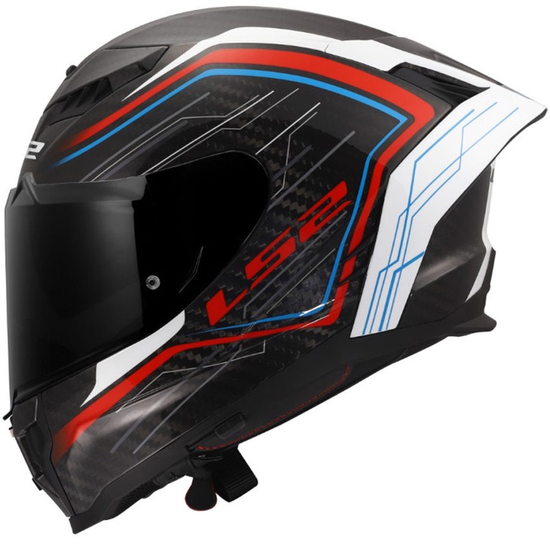 Κράνος μοτοσικλέτας full-face LS2 FF807 Dragon Subic λευκό-μπλε-κόκκινο