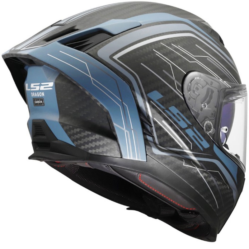Κράνος μοτοσικλέτας full-face LS2 FF807 Dragon Subic μπλε-βενζίνη