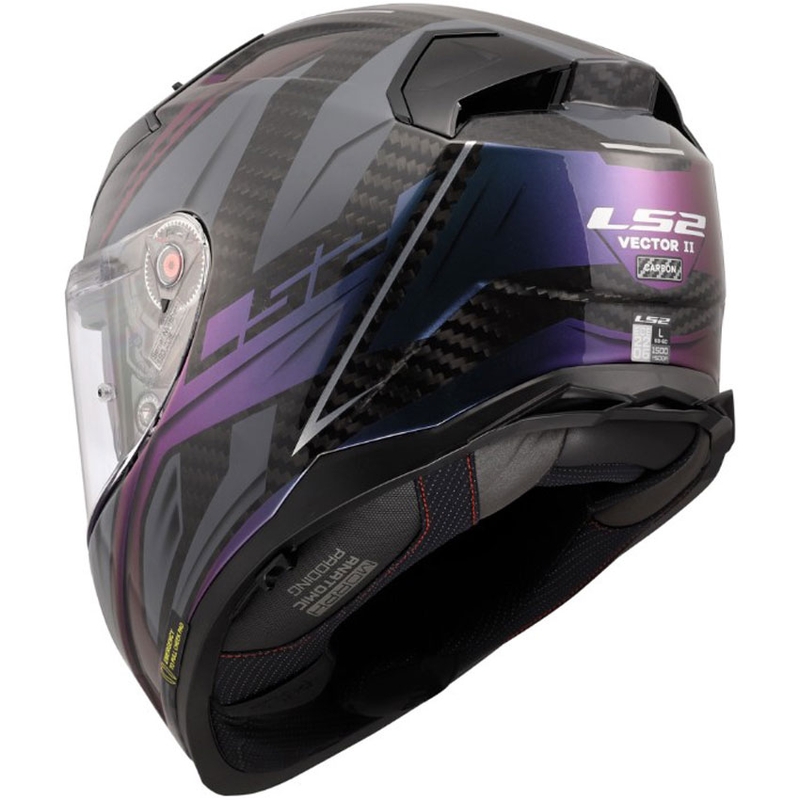 Κράνος μοτοσικλέτας full-face LS2 FF811 Vector II C Savage Chameleon μαύρο-μωβ