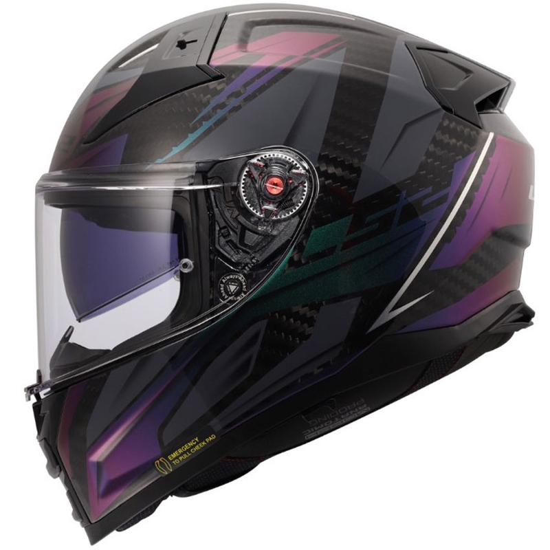 Κράνος μοτοσικλέτας full-face LS2 FF811 Vector II C Savage Chameleon μαύρο-μωβ