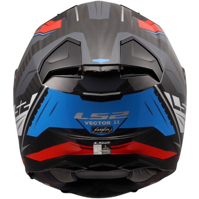 Κράνος μοτοσικλέτας full-face LS2 FF811 Vector II C Savage λευκό-μπλε-κόκκινο