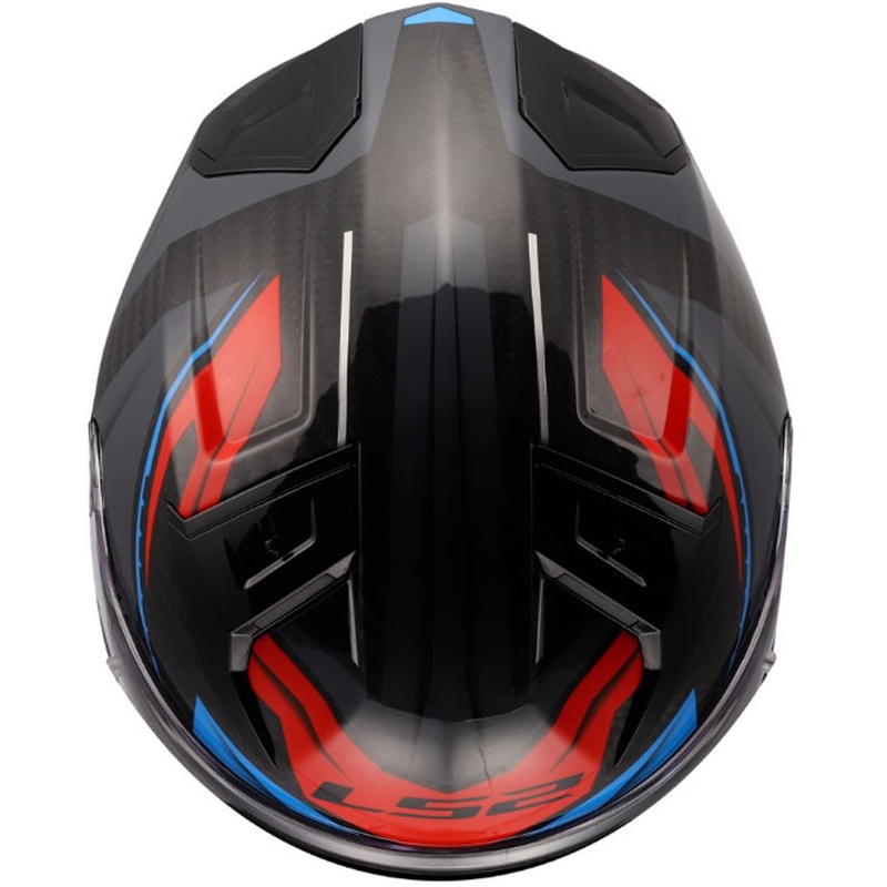 Κράνος μοτοσικλέτας full-face LS2 FF811 Vector II C Savage λευκό-μπλε-κόκκινο