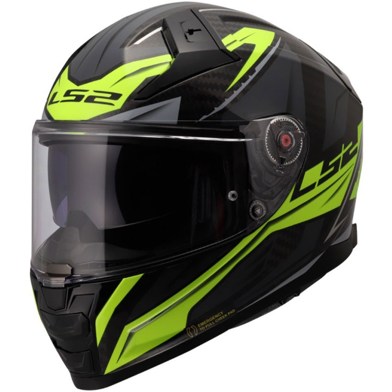 Κράνος μοτοσικλέτας full face LS2 FF811 Vector II C Savage γυαλιστερό HV κίτρινο