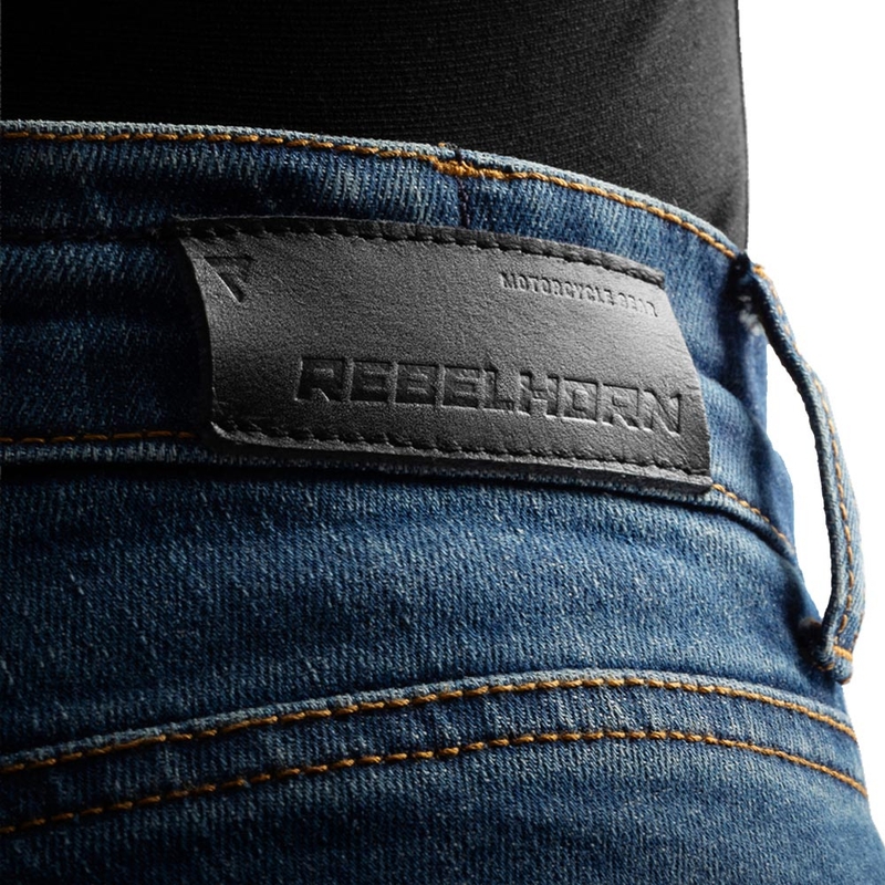 Τζιν μοτοσικλέτας Rebelhorn Classic Monolayer, πλυμένο μπλε