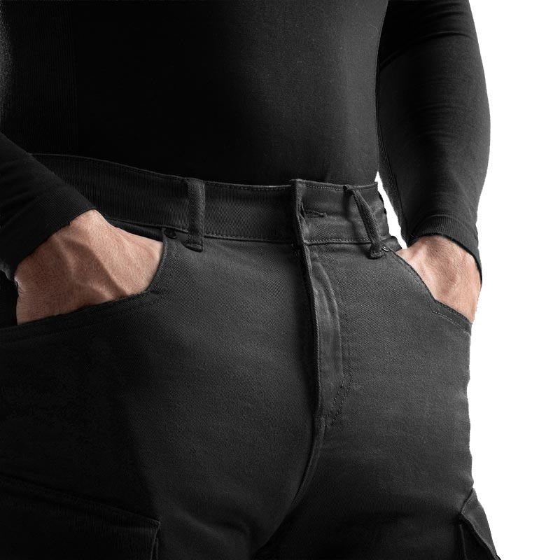 Τζιν μοτοσικλέτας Rebelhorn Faster μαύρο