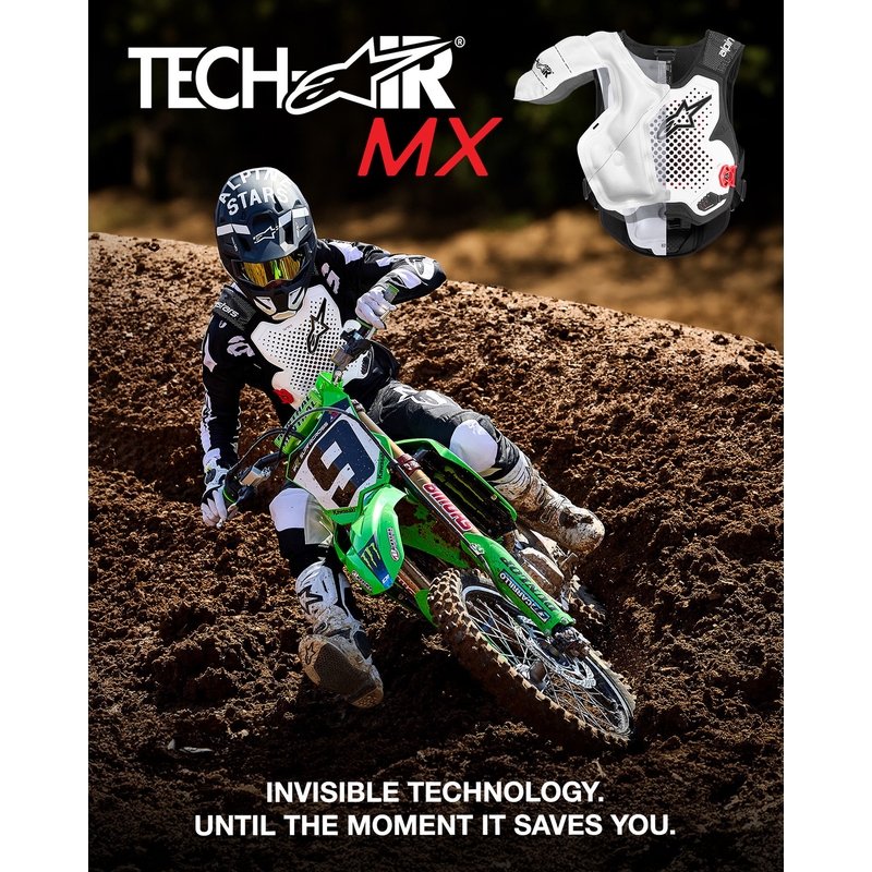 Γιλέκο αερόσακου Alpinestars TECH-AIR®MX PLASMA με σύστημα λευκού-μαύρου-κόκκινου