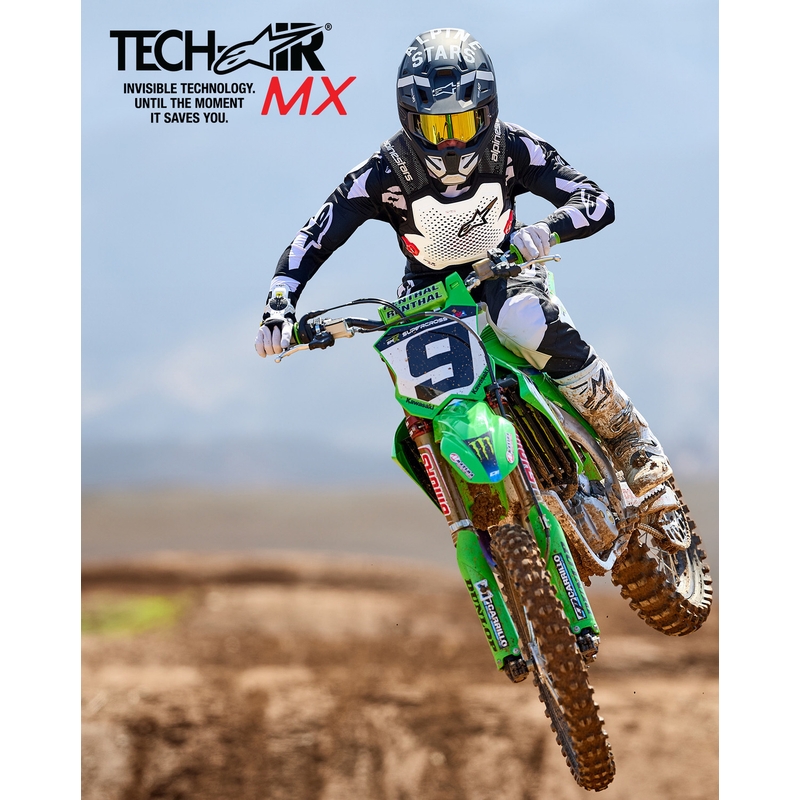 Γιλέκο αερόσακου Alpinestars TECH-AIR®MX PLASMA με σύστημα λευκού-μαύρου-κόκκινου