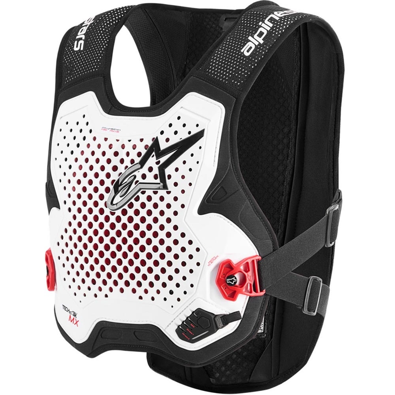 Γιλέκο αερόσακου Alpinestars TECH-AIR®MX PLASMA με σύστημα λευκού-μαύρου-κόκκινου