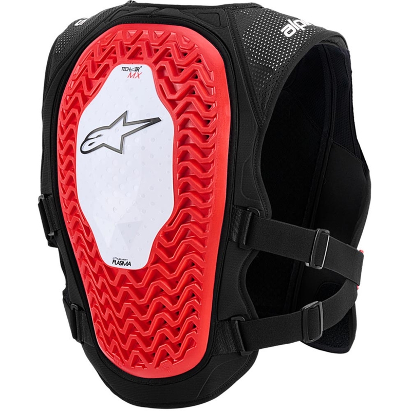 Γιλέκο αερόσακου Alpinestars TECH-AIR®MX PLASMA με σύστημα λευκού-μαύρου-κόκκινου