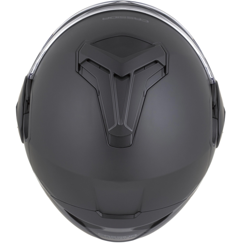 Κράνος μοτοσικλέτας Cassida MultiFlip Solid Blackout αναδιπλούμενο ματ μαύρο-μαύρο