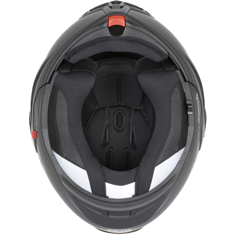 Κράνος μοτοσικλέτας Cassida MultiFlip Solid, αναδιπλούμενο, λευκό-μαύρο, μαργαριταρένιο