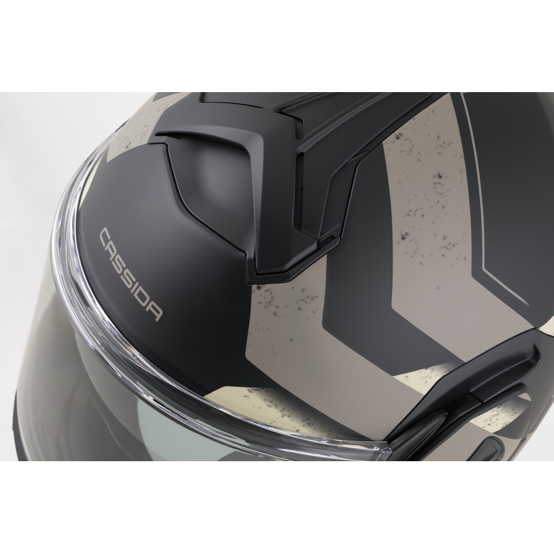 Κράνος μοτοσικλέτας Cassida MultiFlip Korp αναδιπλούμενο σε ματ μαύρο-άμμο-χακί