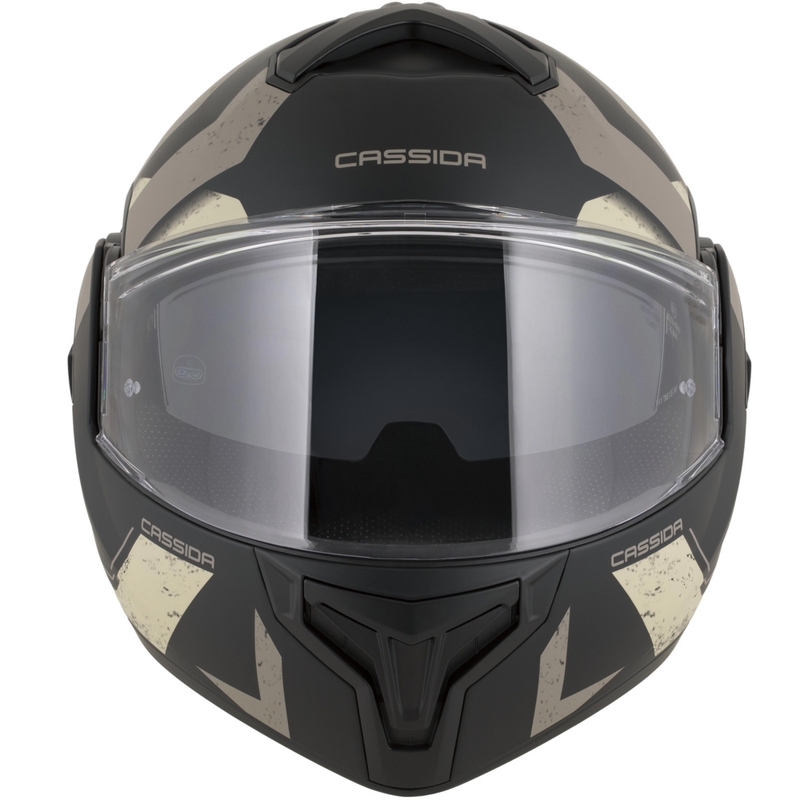 Κράνος μοτοσικλέτας Cassida MultiFlip Korp αναδιπλούμενο σε ματ μαύρο-άμμο-χακί