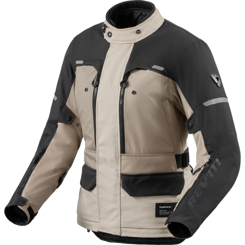 Γυναικείο μπουφάν μοτοσικλέτας Revit Outback 5 H2O, σε χρώμα άμμου-μαύρο