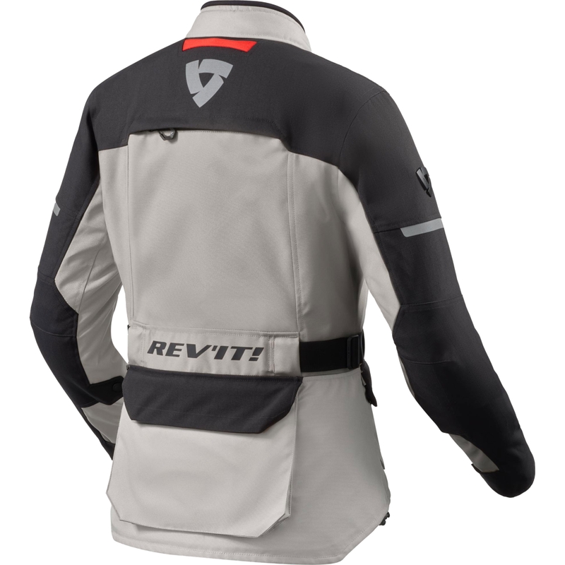 Γυναικείο μπουφάν μοτοσικλέτας Revit Outback 5 H2O ασημί-μαύρο