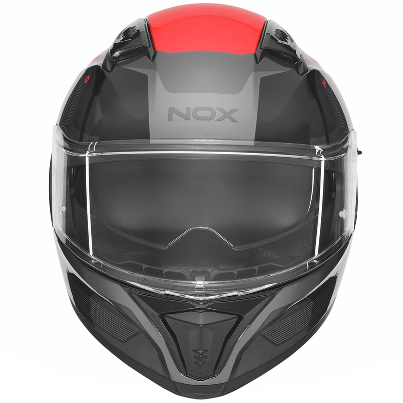 Κράνος μοτοσικλέτας full face NOX N402 Mentor μαύρο-κόκκινο