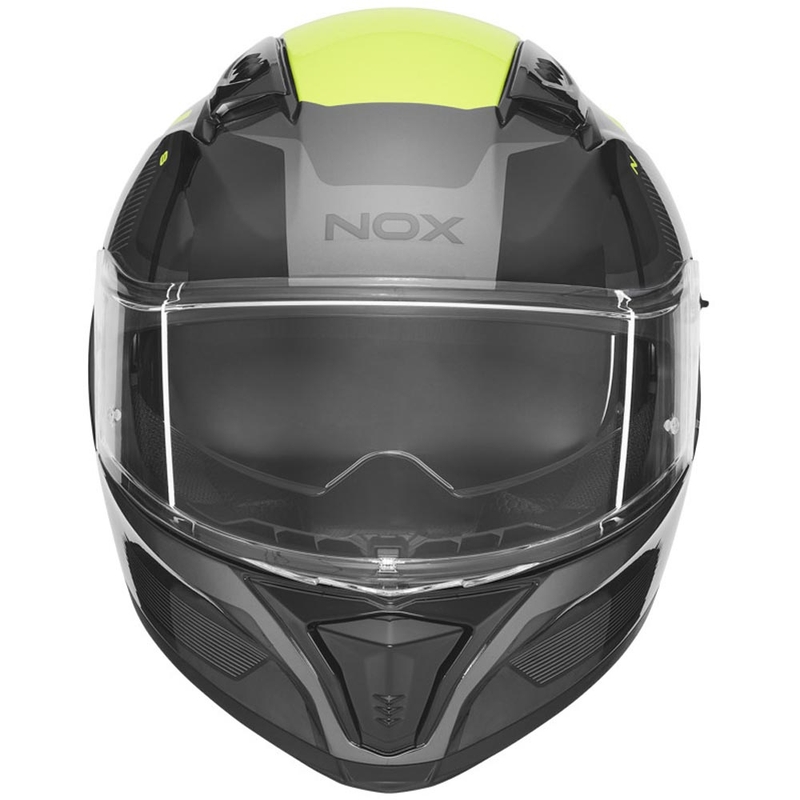 Κράνος μοτοσικλέτας full face NOX N402 Mentor μαύρο-φθοροκίτρινο