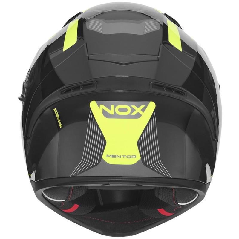 Κράνος μοτοσικλέτας full face NOX N402 Mentor μαύρο-φθοροκίτρινο