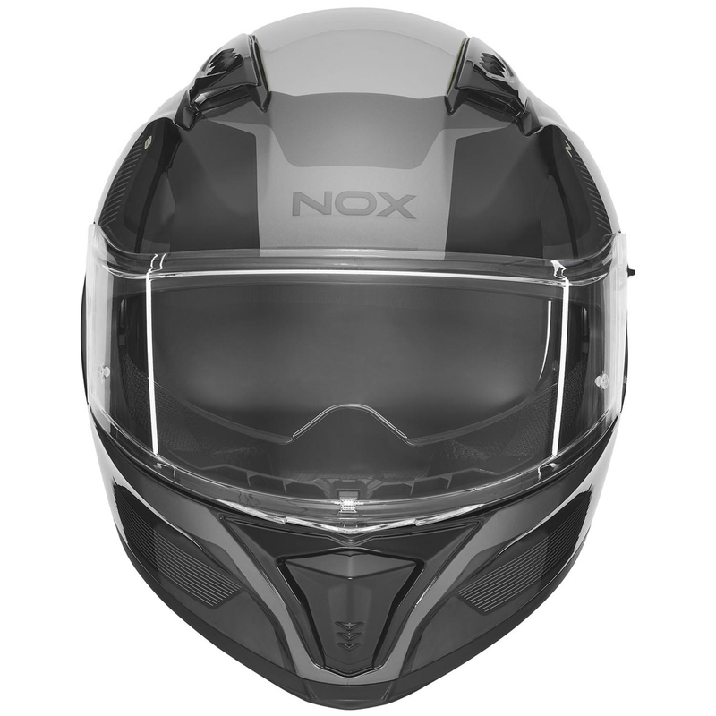 Κράνος μοτοσικλέτας NOX N402 Mentor full face μαύρο-ασημί