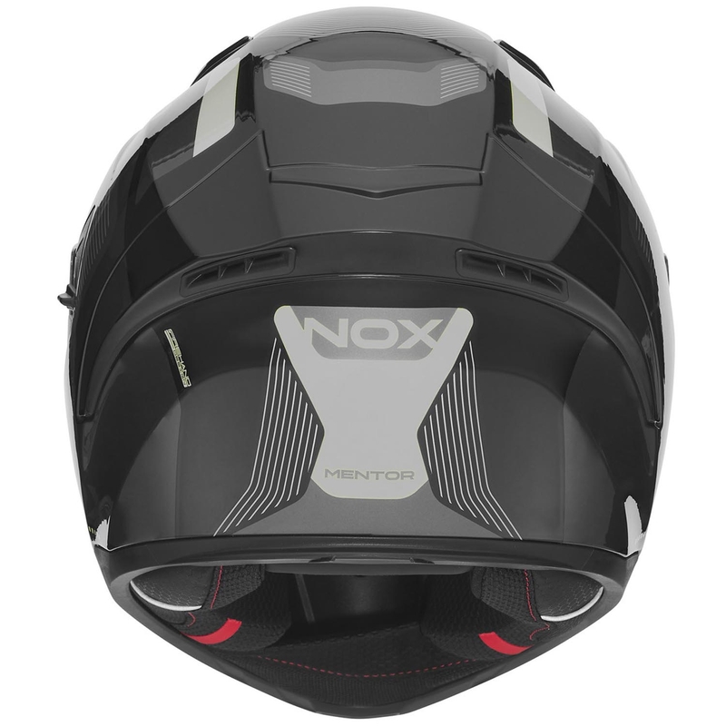 Κράνος μοτοσικλέτας NOX N402 Mentor full face μαύρο-ασημί