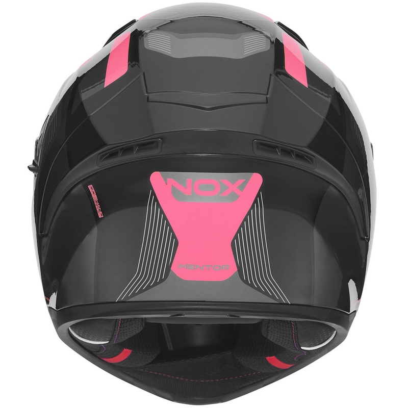 Κράνος μοτοσικλέτας full face NOX N402 Mentor μαύρο-ροζ