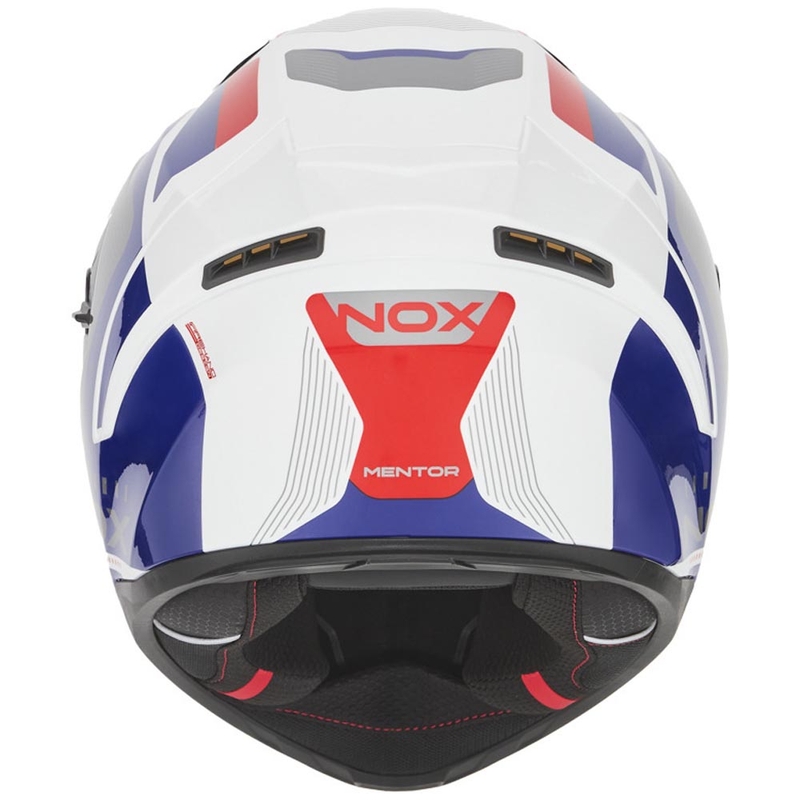 Κράνος μοτοσικλέτας full face NOX N402 Mentor λευκό-μπλε-κόκκινο