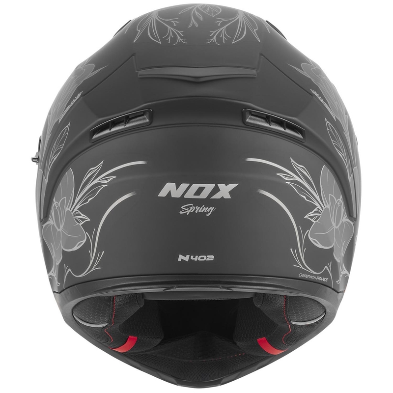 Κράνος μοτοσικλέτας full face NOX N402 Spring ματ μαύρο-ασημί