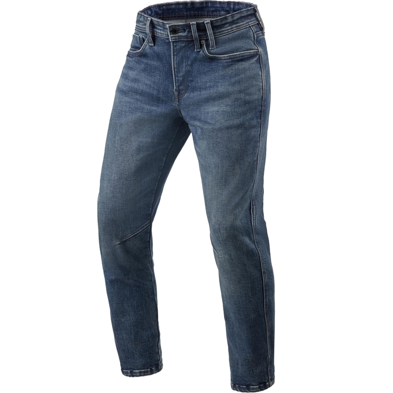 Τζιν μοτοσικλέτας Revit Detroit 3 Tapered Extra Cropped, πλυμένο σκούρο μπλε