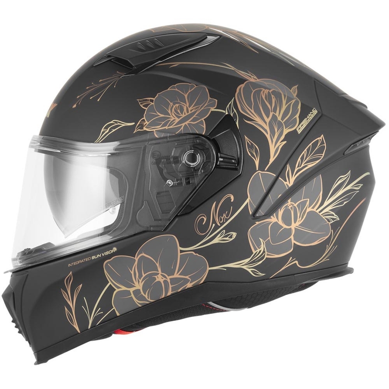 Κράνος μοτοσικλέτας full face NOX N402 Spring ματ μαύρο-χρυσό