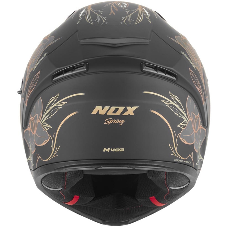 Κράνος μοτοσικλέτας full face NOX N402 Spring ματ μαύρο-χρυσό