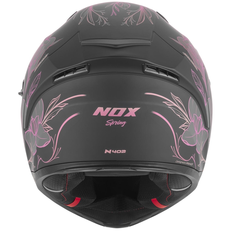 Κράνος μοτοσικλέτας full face NOX N402 Spring ματ μαύρο-ροζ