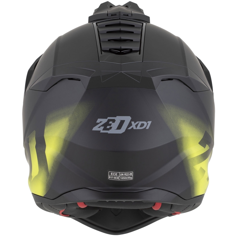 Κράνος μοτοσικλέτας Enduro ZED XD1 ματ μαύρο-φθοροκίτρινο