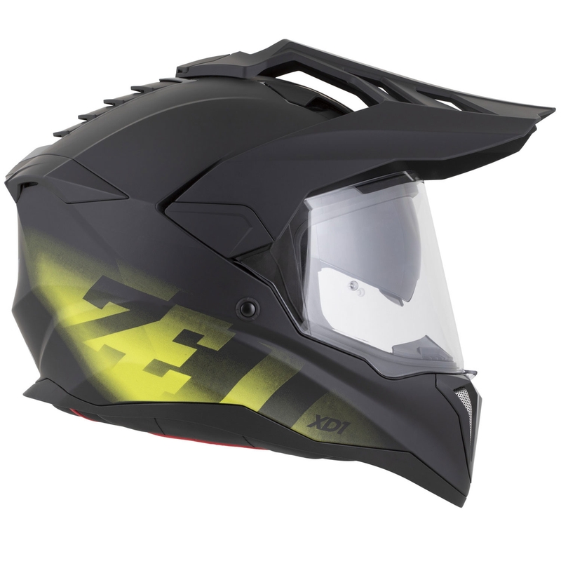 Κράνος μοτοσικλέτας Enduro ZED XD1 ματ μαύρο-φθοροκίτρινο