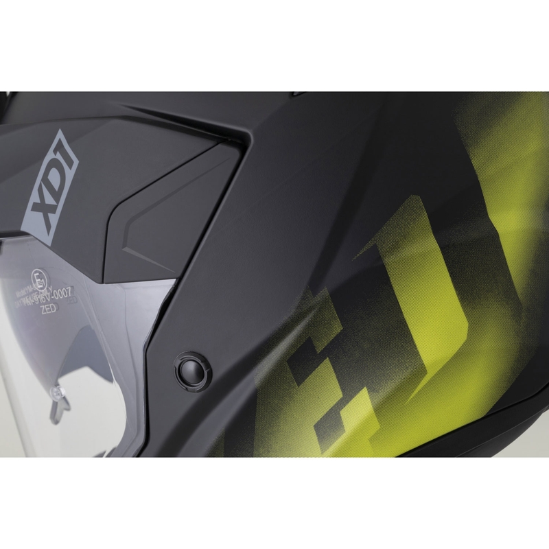 Κράνος μοτοσικλέτας Enduro ZED XD1 ματ μαύρο-φθοροκίτρινο