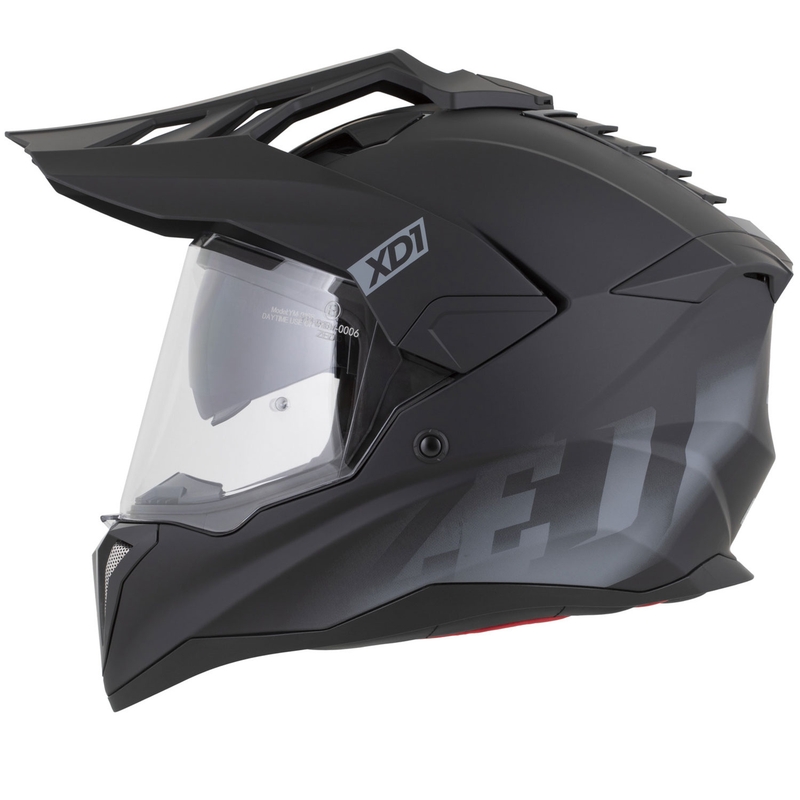 Κράνος μοτοσικλέτας Enduro ZED XD1 ματ μαύρο-σκούρο γκρι
