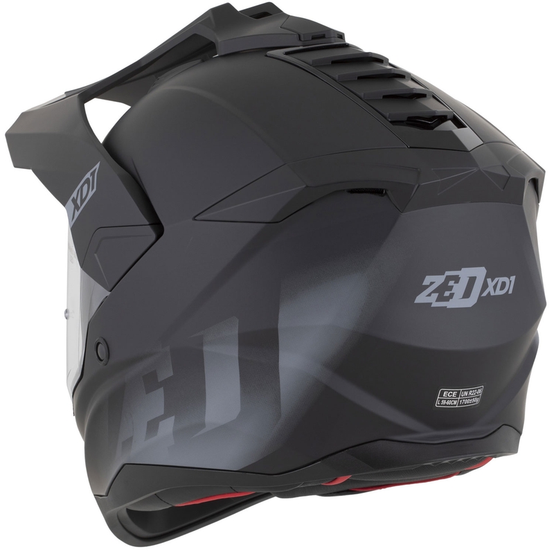 Κράνος μοτοσικλέτας Enduro ZED XD1 ματ μαύρο-σκούρο γκρι