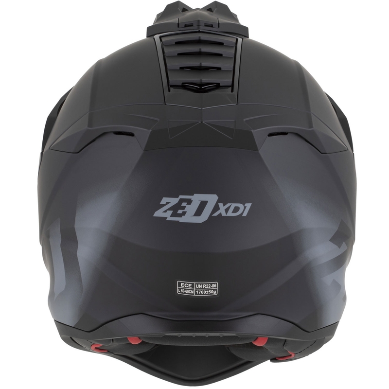 Κράνος μοτοσικλέτας Enduro ZED XD1 ματ μαύρο-σκούρο γκρι