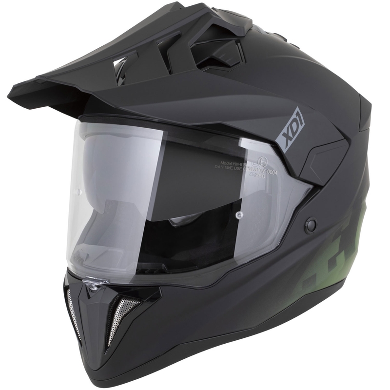 Κράνος μοτοσικλέτας Enduro ZED XD1 ματ μαύρο-σκούρο πράσινο