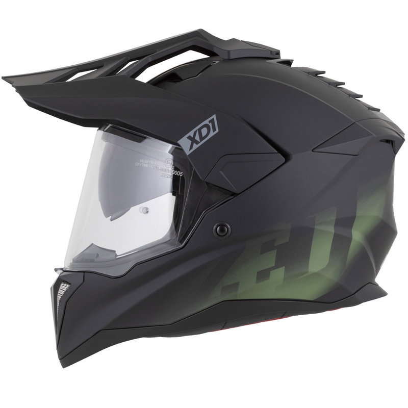Κράνος μοτοσικλέτας Enduro ZED XD1 ματ μαύρο-σκούρο πράσινο