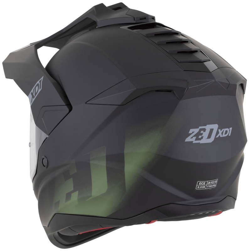 Κράνος μοτοσικλέτας Enduro ZED XD1 ματ μαύρο-σκούρο πράσινο