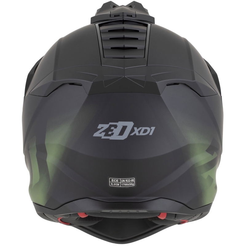 Κράνος μοτοσικλέτας Enduro ZED XD1 ματ μαύρο-σκούρο πράσινο