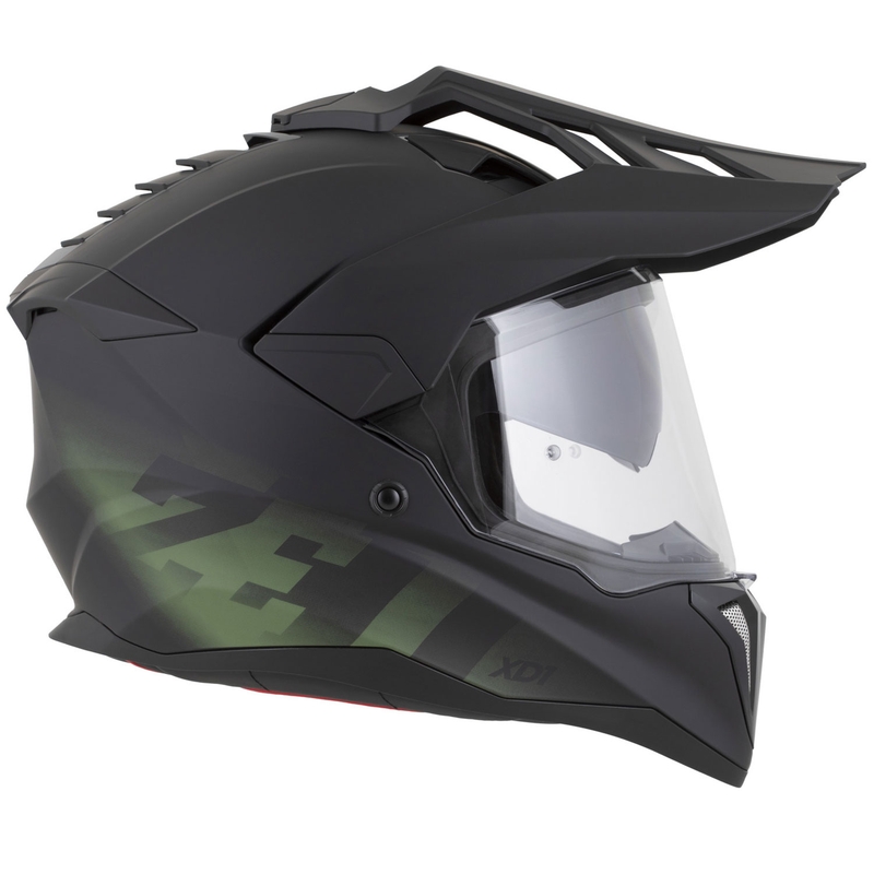 Κράνος μοτοσικλέτας Enduro ZED XD1 ματ μαύρο-σκούρο πράσινο