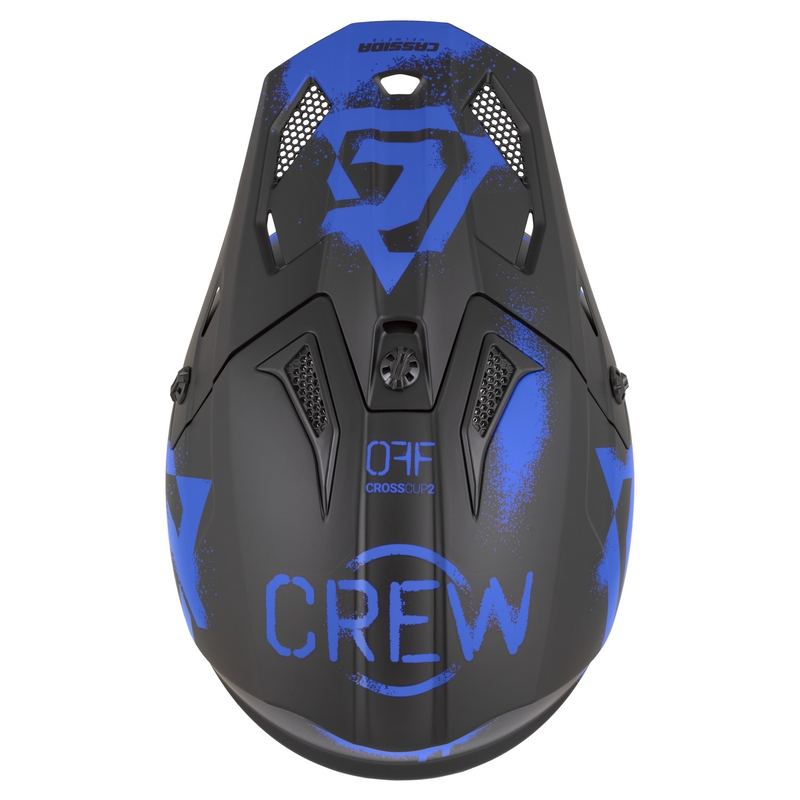 Κράνος μοτοσικλέτας Cassida Cross Cup 2 Crew, ματ μαύρο-μπλε