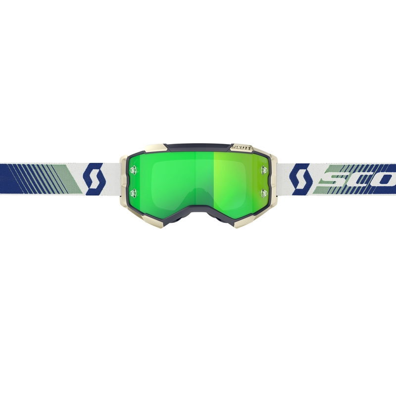 Γυαλιά motocross SCOTT Fury CH μπλε-πράσινα με πράσινο καθρέφτη από πλεξιγκλάς