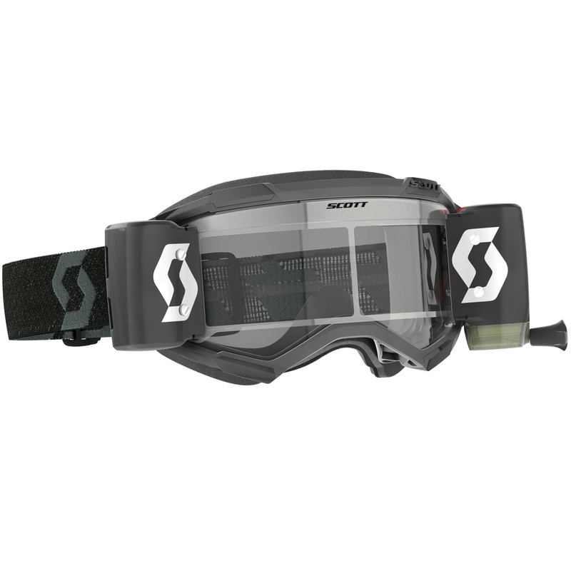 Γυαλιά motocross SCOTT Fury WFS μαύρα με διάφανο πλεξιγκλάς