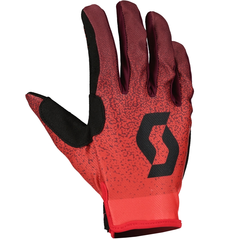 Γάντια motocross SCOTT 350 DIRT EVO κόκκινα-μαύρα