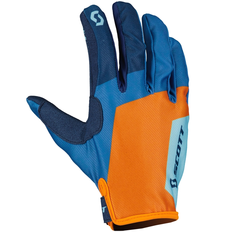 Γάντια Motocross SCOTT 350 FURY EVO για παιδιά, μπλε-πορτοκαλί