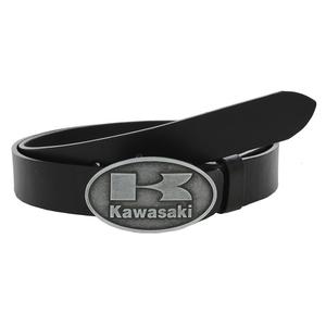 Δερμάτινη ζώνη moto με αγκράφα Kawasaki