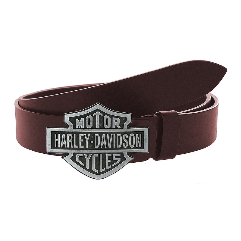 Δερμάτινη ζώνη moto με καφέ πόρπη Harley-Davidson